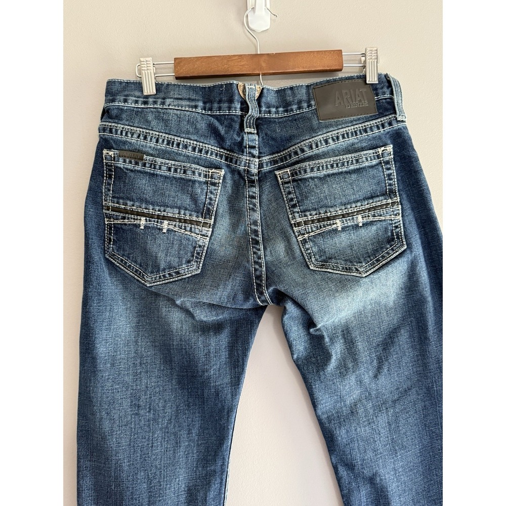 Ariat M7 Rocker Jeans Mens 32x34 Stretch Slim Fit Straight Coltrane Medium Wash - Picture 7 of 16